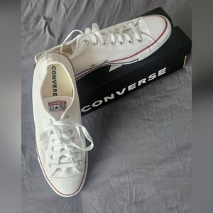 Converse Men's White and Red Sneakers